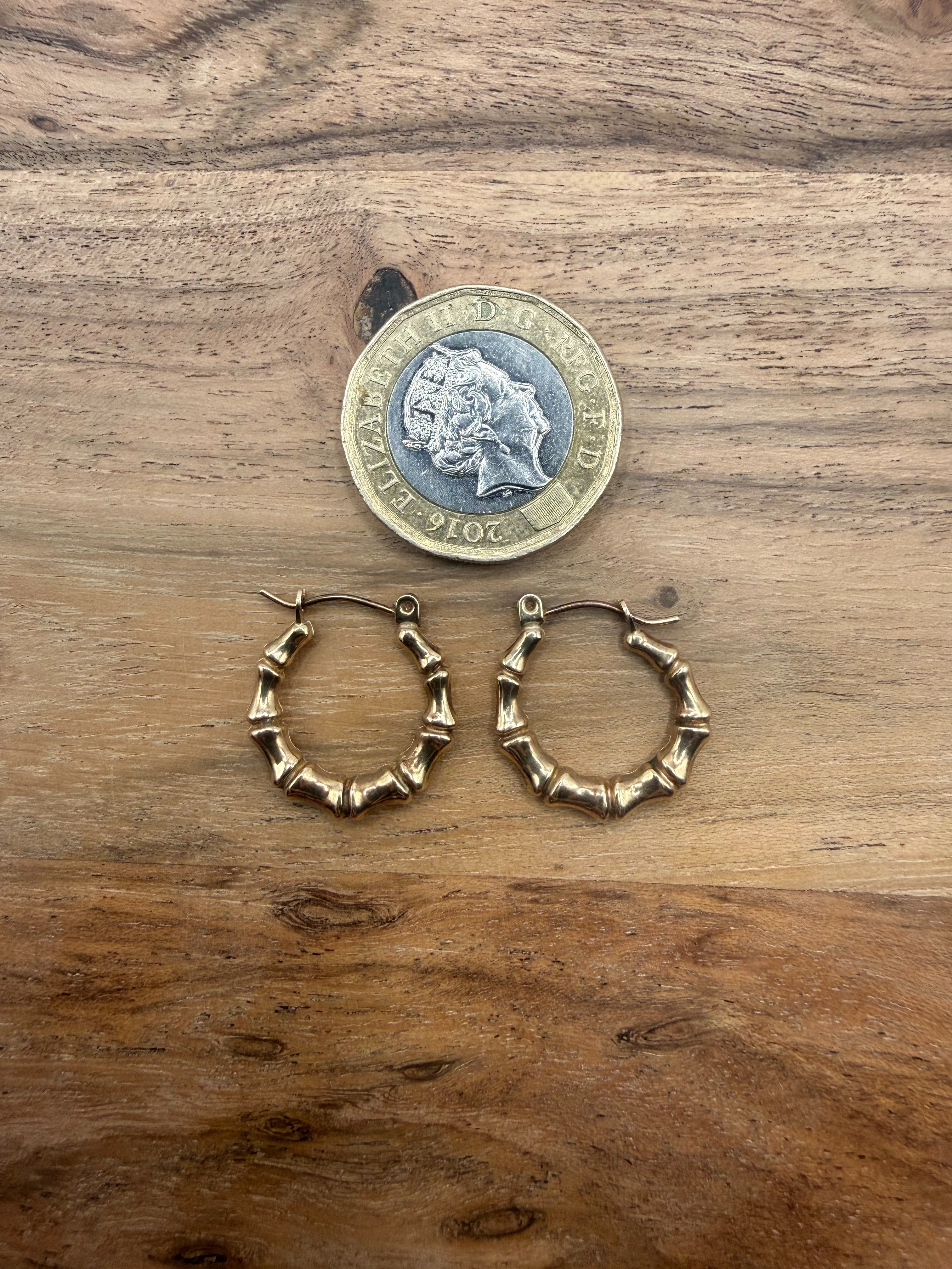Gold on Sterling Silver Hoop Earrings