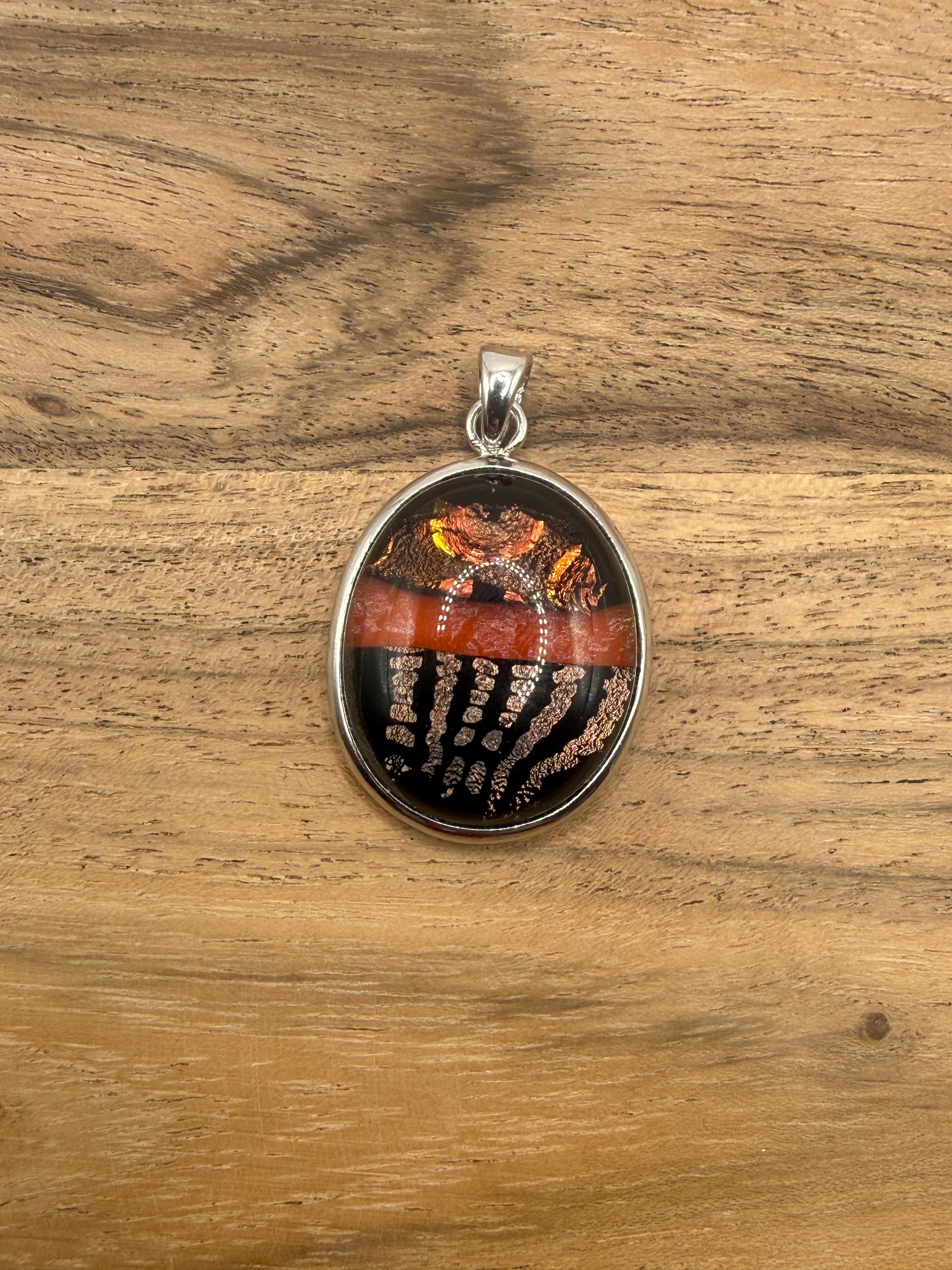Sterling Silver Dichroic Glass Pendant