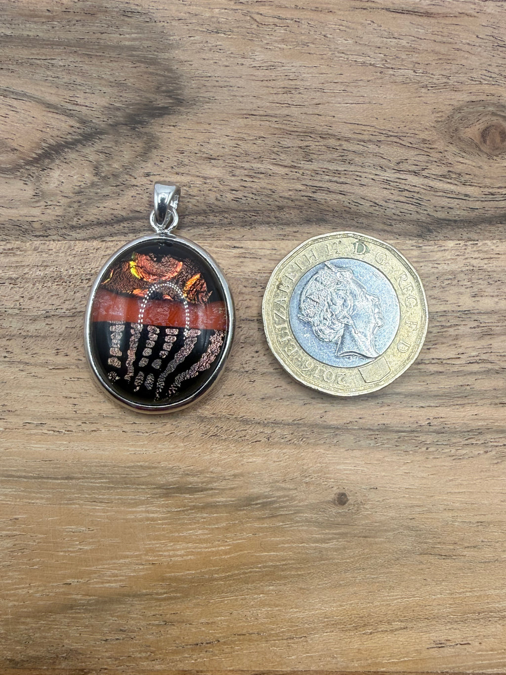 Sterling Silver Dichroic Glass Pendant