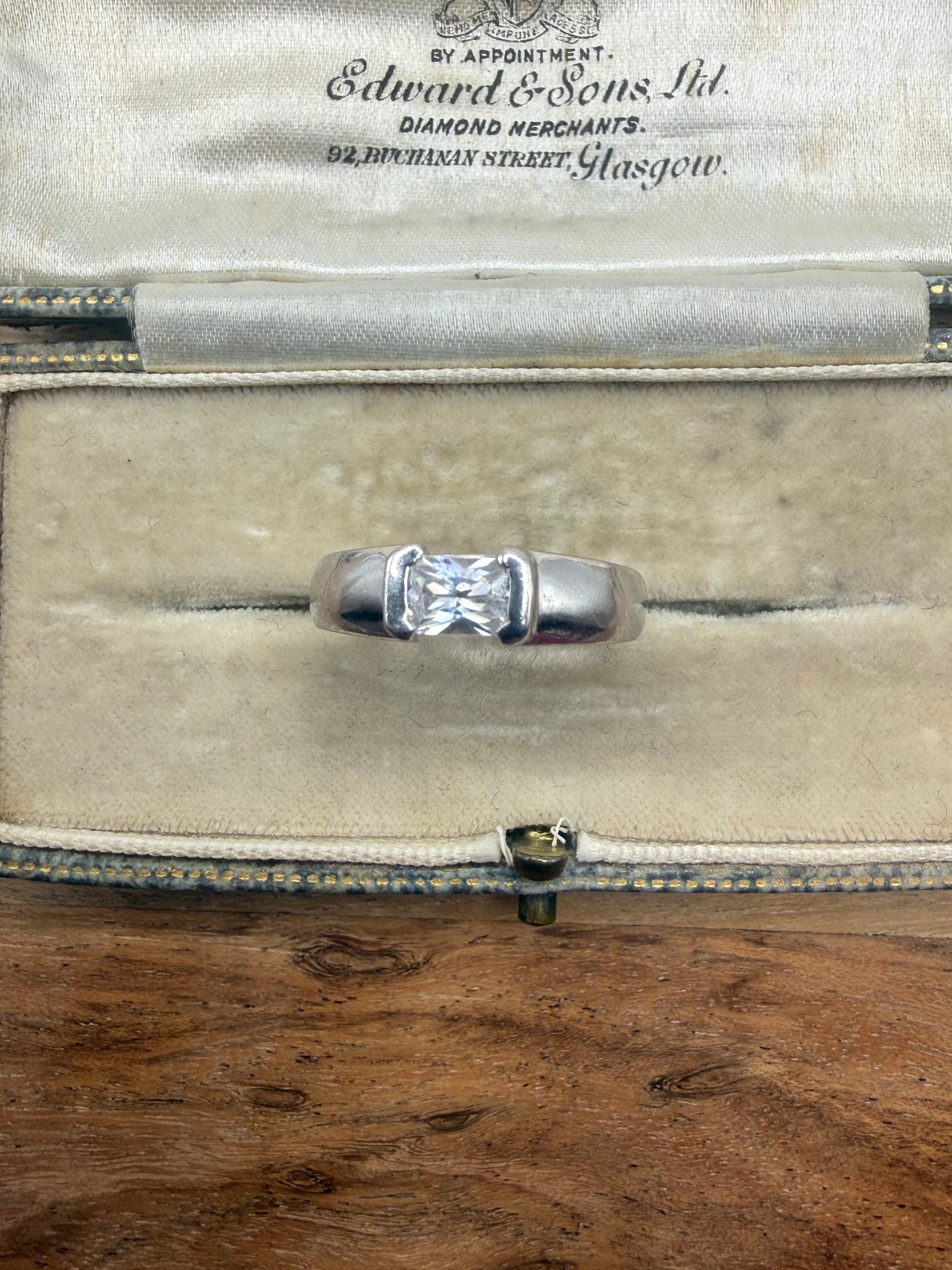 Sterling Silver CZ Ring (N)