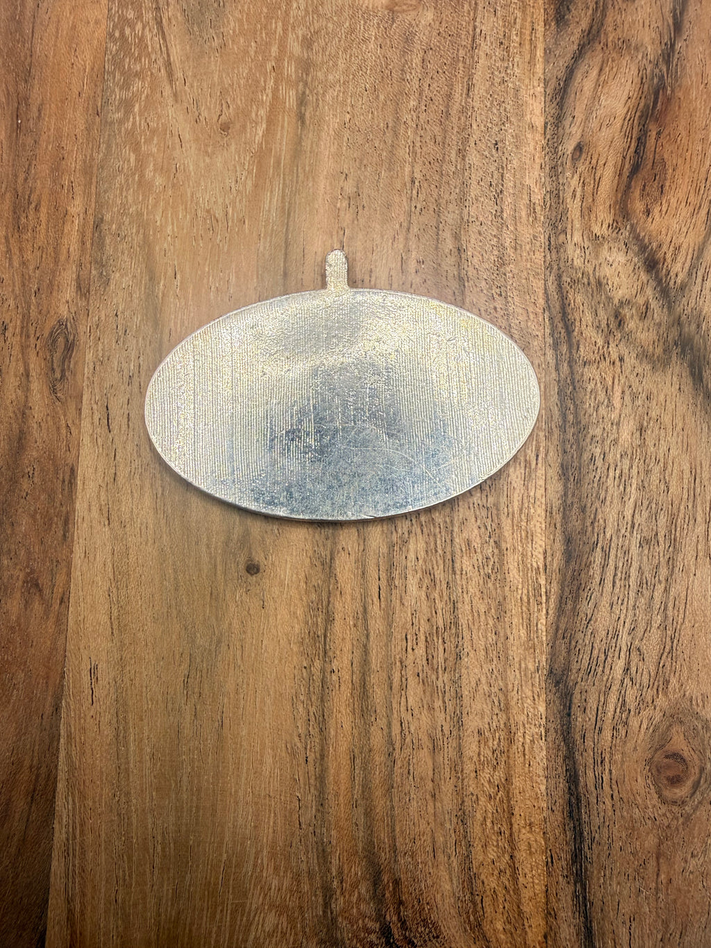 Silver Tone Abalone Shell Oval Pendant