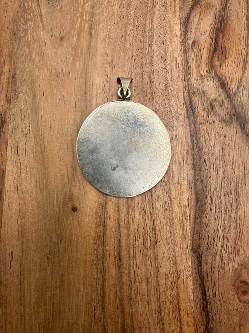 Alpaca Mexico Shell Inlay Pendant