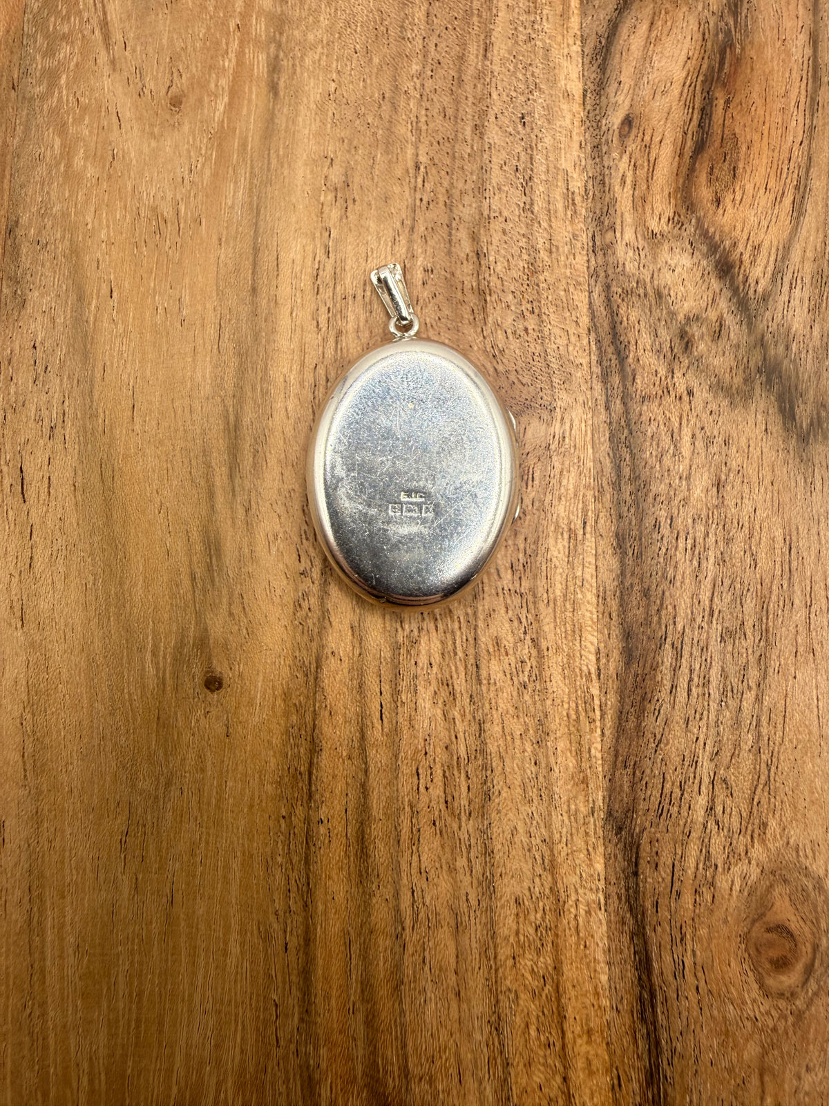Sterling Silver Floral Engraved Oval Locket